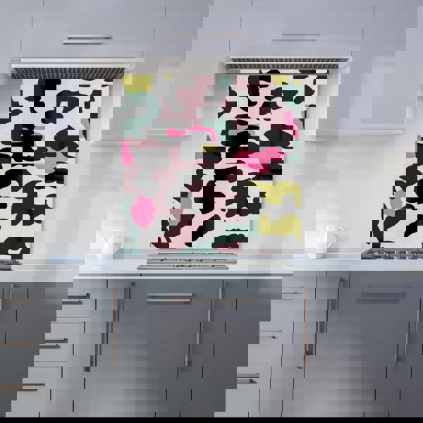 Warren Reed - Designer Colourful Leopard Print Kitchen Splashback
