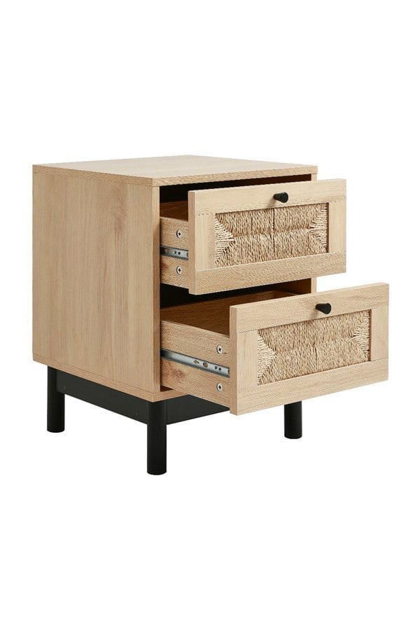 Living and Home 2-Drawer Woven Accent Cabinet