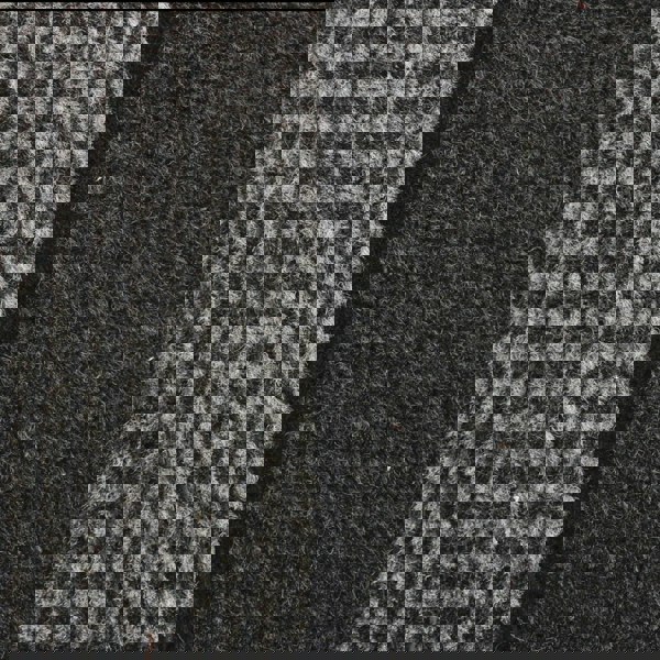 JVL Miracle Machine Washable with Stripes Barrier Mat, 40x60cm, Charcoal