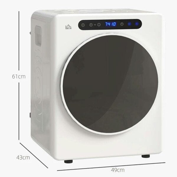 4kg Compact 40-60℃ Tumble Dryer - White