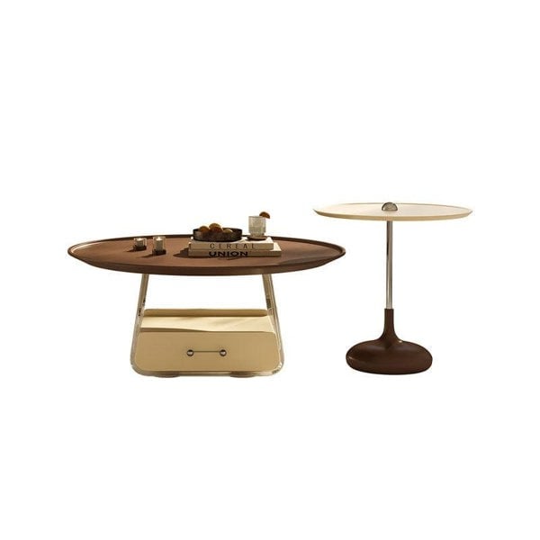 Meral Stylish Coffee Table Set, Stainless Steel-Weilai Concept-Weilai Concept