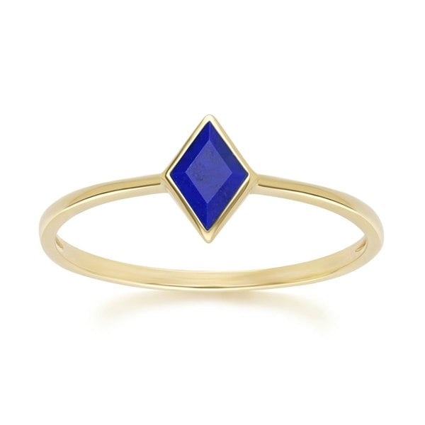 Gemondo Classic Lapis Lazuli Ring in 9ct Yellow Gold