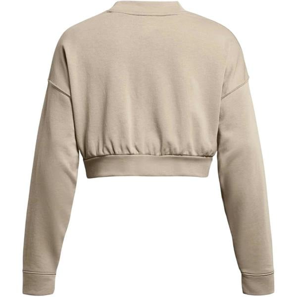 Under Armour Womens/Ladies Rival Terrycloth Crew Neck Crop Sweatshirt - Brown - 