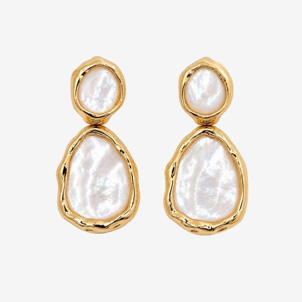 Uchi & Soto Shinju Mother of Pearl Oversized Drop Earrings