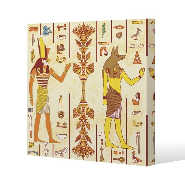 Benjamin Tate Design Egyptian Gods & Ancient Egyptian Hieroglyphs (Canvas Print)