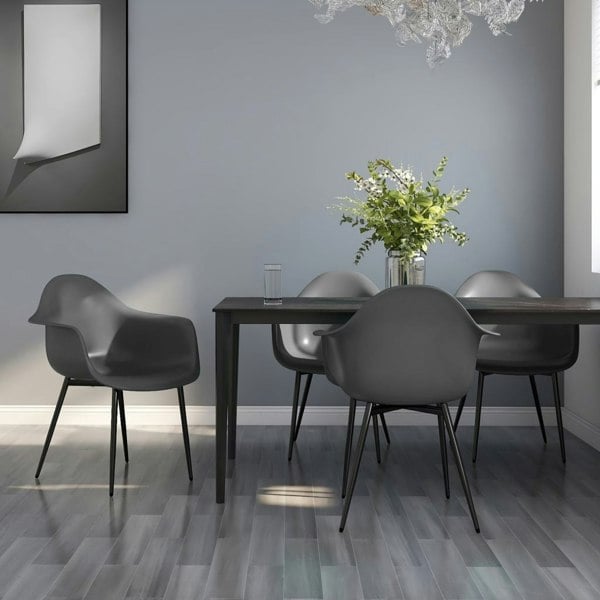 Berkfield Dining Chairs 4 pcs Grey PP
