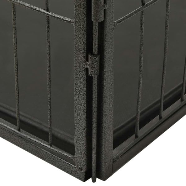 Berkfield Puppy Playpen Steel 91.5x59x61 cm