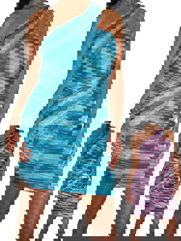 Paulo Due Women's Chiffon Bodycon Mini Dress