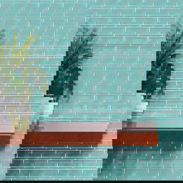 WALPLUS Capri Sea Glossy 3D Sticker Tile 30.5 x 15.4cm (12 x 6 in) - 12pcs in a pack