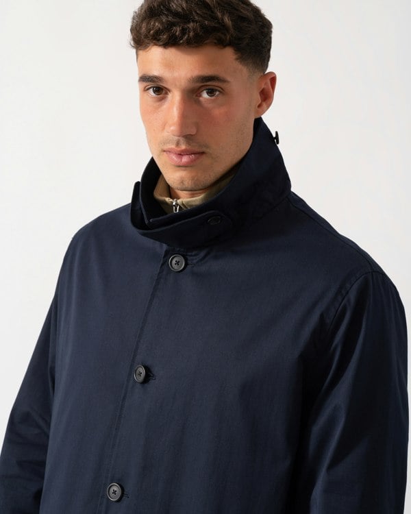 GANT Mens Cotton Car Coat - 433 Evening Blue