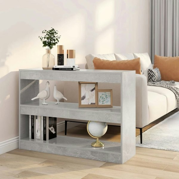 Berkfield Book Cabinet/Room Divider Concrete Grey 100x30x72 cm
