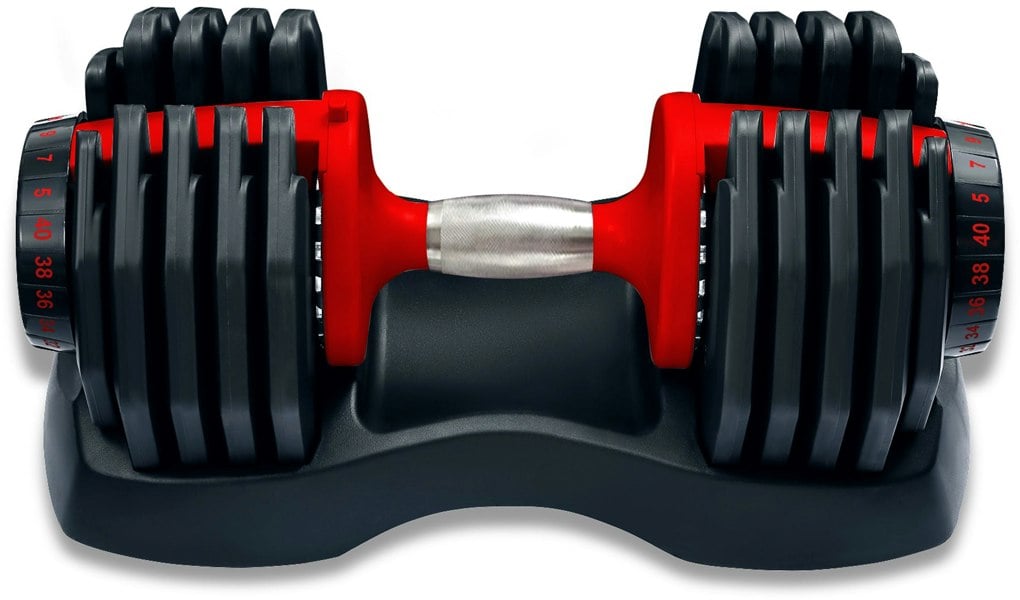 Strongology Urban40 Single Home Fitness Black Red Adjustable Smart Dumbbells from 5kg up to 40kg Training Weights