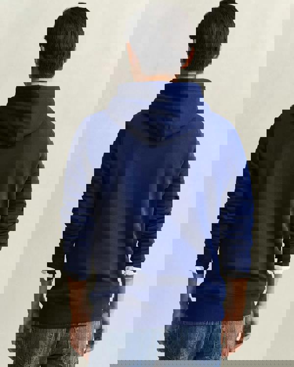 GANT Mens Regular Fit Shield Logo Pullover Hoodie - 432 Rich Navy