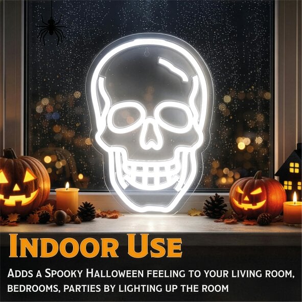 Fxlab Skull Silhouette Neon Light Indoor USB Decoration