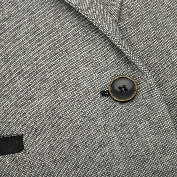 TruClothing Womens Tweed 1920s Herringbone Light Grey Blazer