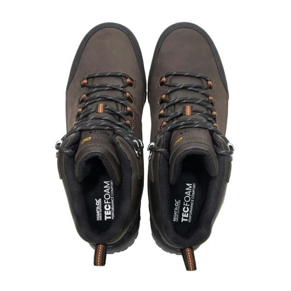Regatta Mens Burrell Leather Walking Boots - Peat - 