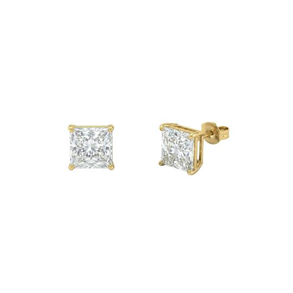 Spero London 9ct Solid Gold Square Stud Earrings