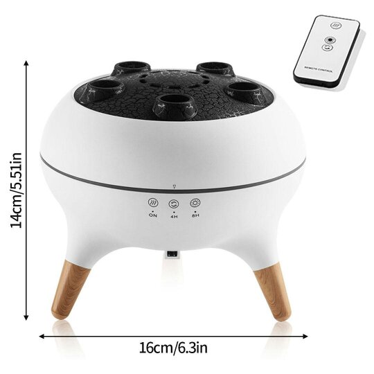 Havendro 7 Color Flame Aroma Diffuser Humidifier USB Desktop Simulation Light Purifier