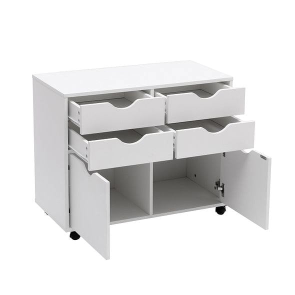 MMT Furniture Designs Mobile Filing Cabinet, Office Under Desk Storage Unit, Makeup Storage, Wardrobe Storage