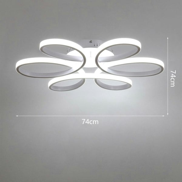 Floral 6 Rings Modern LED Ceiling Light Non-Dimmable Petal Flower-Shaped Light Ceiling Lights Living and Home 