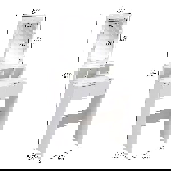 145cm H Makeup Dressing Table with Lighted Mirror Dressing Tables Living and Home