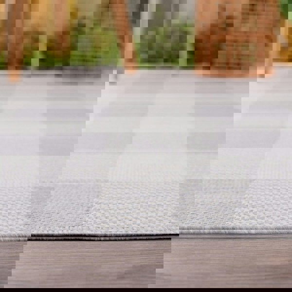 Grey Checkered Outdoor Rug | Garden Elegance | The Rugs