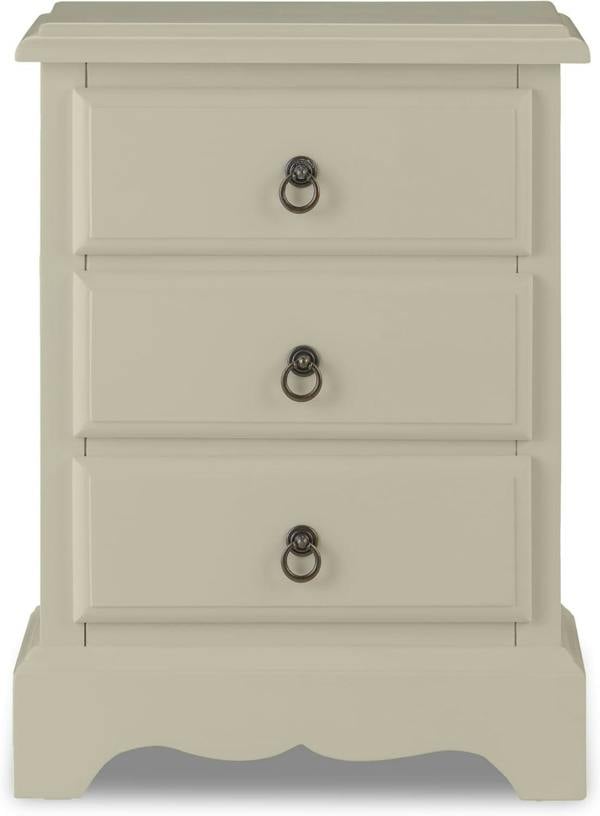 Statement Furniture Romance 3 Drawer Bedside Table. French Style Nightstand