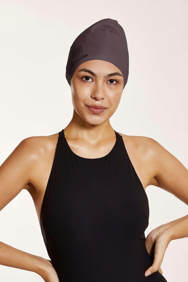 SOUL CAP Large Swim Cap for Long Hair - M - Winetasting