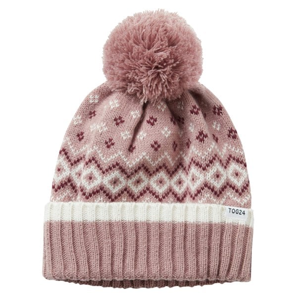 TOG24 Unisex Adult Cawley Knitted Beanie - Faded Pink