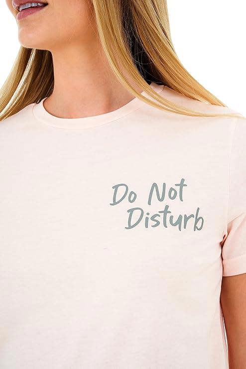 Smart Living Women's Polycotton Tee & Pyjama Set - Pink/Grey