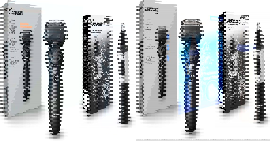 Panasonic ES-RT37 + ER-GN30 Shaver Facial & Hair Trimmer Bundle - Free Gift RRP £10!