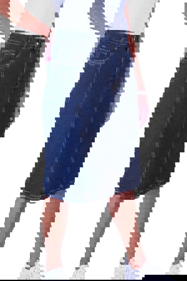 Paulo Due Women's A Line Stretch Denim Skirt