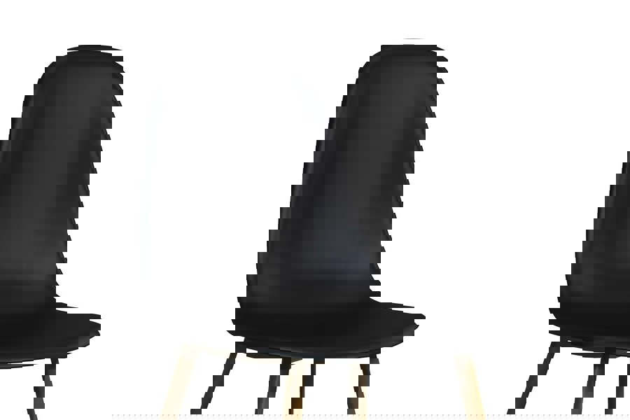 Dorel Home Copley Dining Chair in Plastic Black - 2 pieces