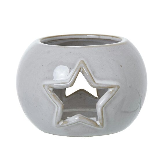 Hill Interiors Ceramic Star Cut-Out Tealight Holder - White - White - One Size - 100% Mixed