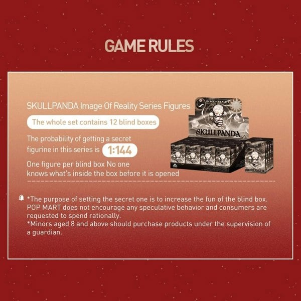 POP MART SKULLPANDA - Image Of Reality Series, Blind Box Figurine, Random Design Action Figures Collectible Toys - 100% genuine Money Back Guarantee