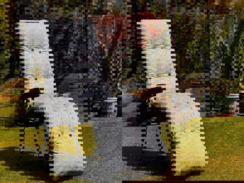 Glendale Garden Relaxer (Pattern Options Available) 99 x 58 x 73 Light Grey The Garden Furniture Shop