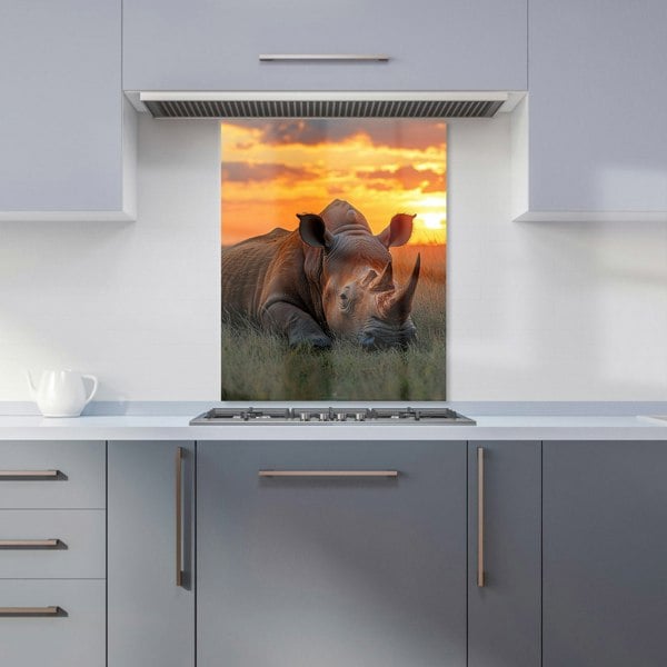 Warren Reed Rhino Glass Kitchen Splashback - 00022