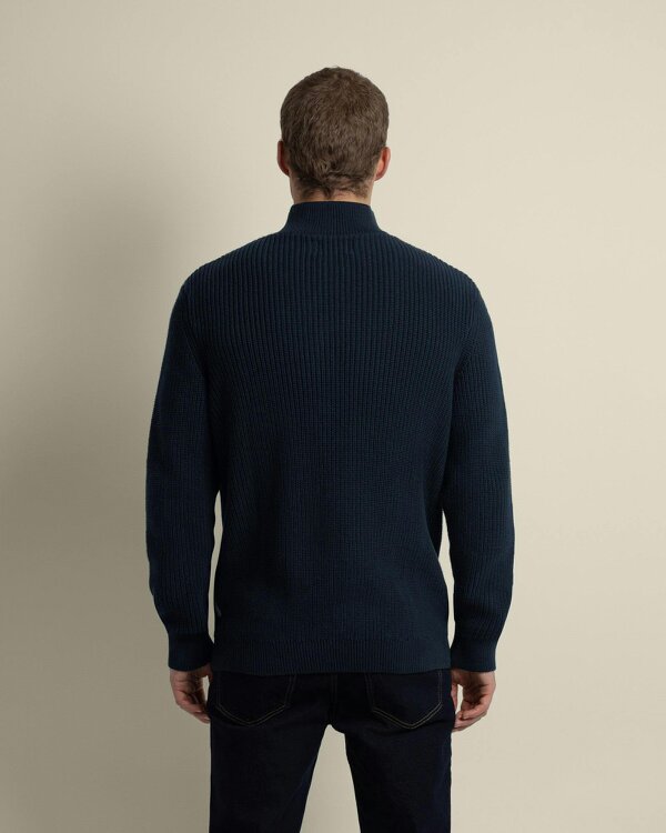 Larsson & Co Rib Panel Knitted 1/4 Zip Sweater