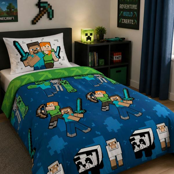 Minecraft Pixel Friends Duvet Cover Set