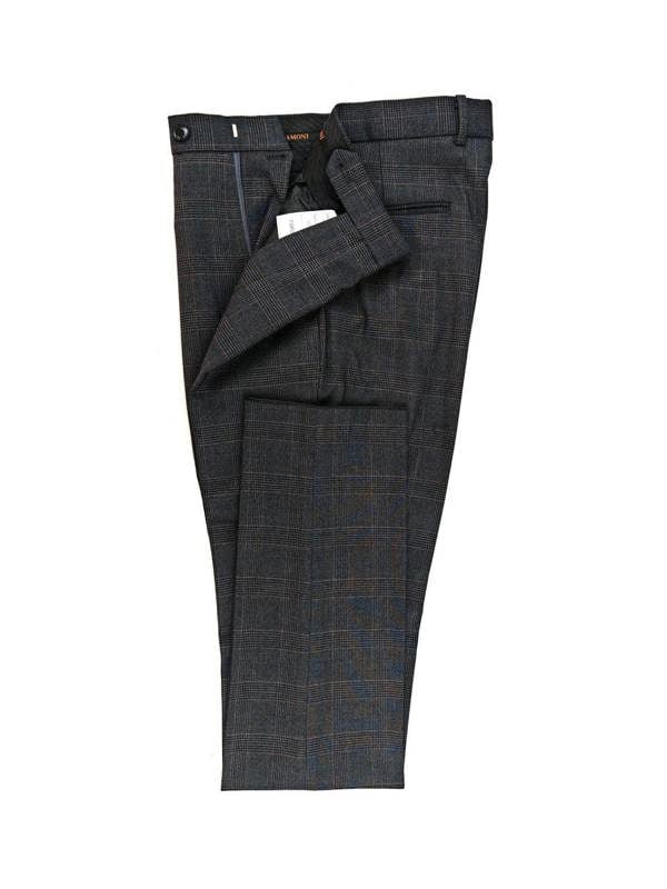 Men's Grey Prince Of Wales Check 3-Piece Suit