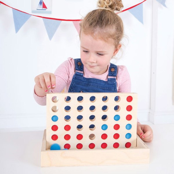 Bigjigs Toys Wooden Four In A Row Game