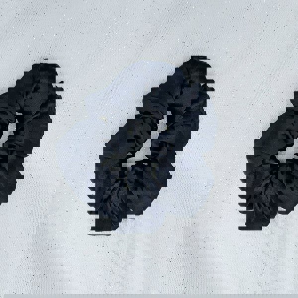 Silk Scrunchie in Black Mulberry Silk