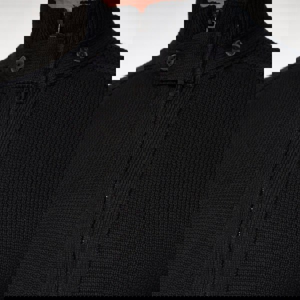Crosshatch Birchin Zip Thru Knit Black