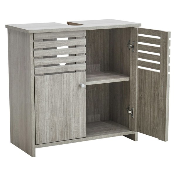 Living and Home Wooden Freestanding Bathroom Under Sink Storage Cabinet