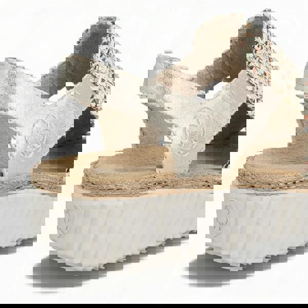 Rieker Rieker RACHEL Womens Wedge Sandals Beige