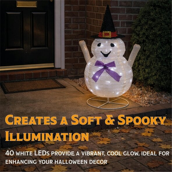 Scotts of Stow Fxlab LED Foldable Ghost Outdoor Battery Decoration with Timer