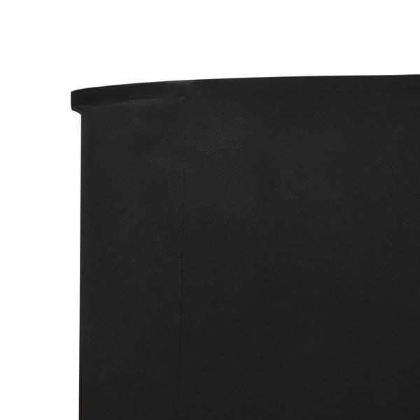 Berkfield 6-panel Wind Screen Fabric 800x80 cm Black