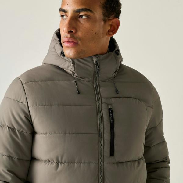 Regatta Mens Frankie Padded Jacket - Smokey Olive/Black - 