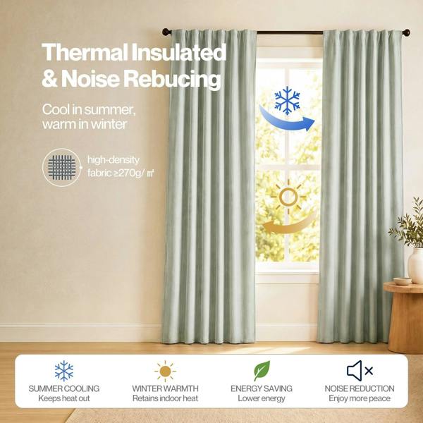 Marlow 100% Blackout Curtains Thermal Linen Look Ready Made Machine Washable