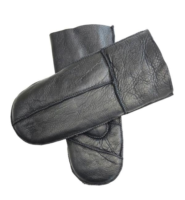 Infinity Leather Womens Genuine Real Sheepskin Leather Mittens Warm Gloves
